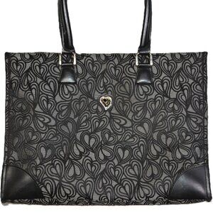 Diane von Furstenberg Jacquard Heart Print Large Shoulder Tote Ba